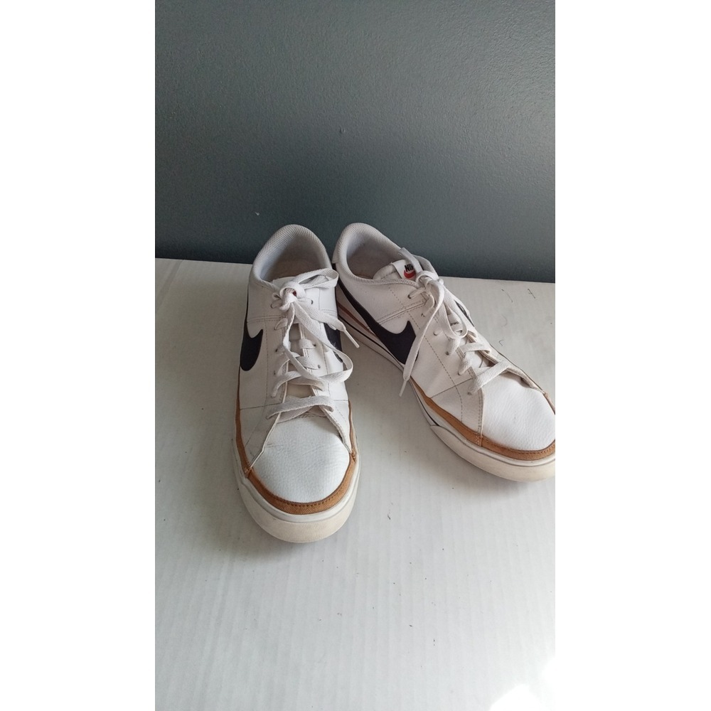 Nike Court Vintage Premium Sneakers Leather Casual Shoes White Black Size - Picture 4 of 7